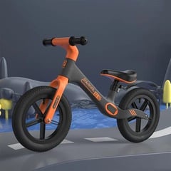 GENERICO - BICICLETA DE EQUILIBRIO INFANTIL NARANJA CON NEGRO - A12