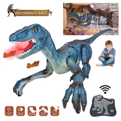 GENERICO - Velociraptor a control remoto 24G Luces Led Sonidos y Spray