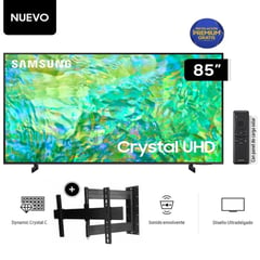 SAMSUNG - TELEVISOR 85 CRYSTAL UHD 4K UN85CU8000GXPE + RACK