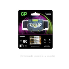 GP BATTERIES - LINTERNA DE CABEZA GP CH32 80LM LED + 3 PILAS AAA