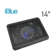 IBLUE - Cooler Para Laptop H19-BK Hasta 14 " Antideslizante USB