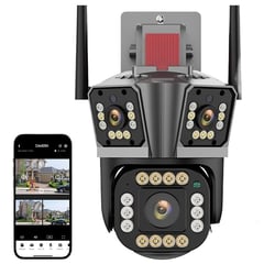 SEISA - Camara De Vigilancia PTZ - Wifi Exteriores - Triple Camara fullHD