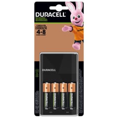 GENERICO - Cargador Duracell + 4 Pilas AA De 2500mah Recargable