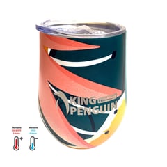 KING PENGUIN - Vaso Termico de Acero Inoxidable 355ml - Aislado al Vacío -Tapa