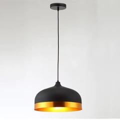 CEMLIGHTING - Lámpara Colgante París Color Negro Con Dorado