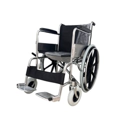 OEM - SILLA DE RUEDAS DE ACERO CROMADO