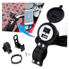 GENERICO - Cargador USB Moto Motocicleta Soporte Impermeable Telefono