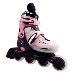 PARK CITY - PATINES EN LINEA AJUSTABLES PARA NIÑAS COLOR ROSADO