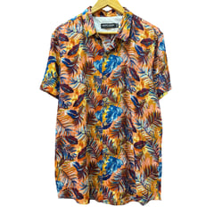 ABORIGEN - Camisa Hawaiana Floreada De Hombre -