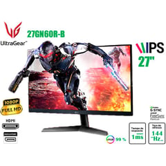 LG - MONITOR 27GN60R-B 27 GAMING ULTRAGEAR IPS FHD 1920X1080 144HZ