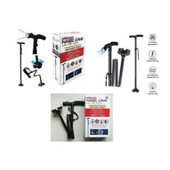 GENERICO - Baston Plegable Luz Led Ortopedico Altura Regulable Magic Cane