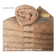 LA BELLOTA - Toalla de Baño "La Bellota" Gold Label 560 grs/m2 - Marrón Nougat