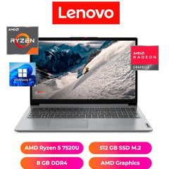 LENOVO - IP 1 RYZEN 5 7520U 8GB DDR5 512GB SSD 15.6 FHD