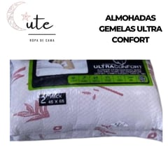 DISEÑO ORIGINAL - SET DE 2 ALMOHADAS GEMELAS ULTRA CONFORT 45x65cm