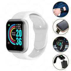 GENERICO - Smartwatch Y68-D20 - hombre y mujer - Color blanco