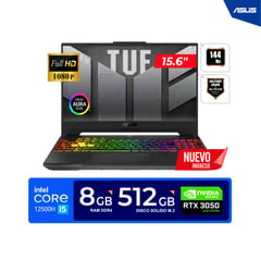 LAPTOP TUF Gaming F15 FX507ZC4-HN005 i5-12500H 8gb RAM 512gb RTX3050 4gb 144Hz freedos