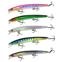 GENERICO - Pack 5 Señuelos Sinking 16g 13cm Pesca Spinning