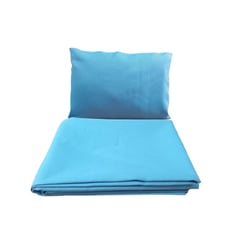 MEDANO - Pack Bajera - Almohada - Funda Médano Cuna Microfibra Celeste