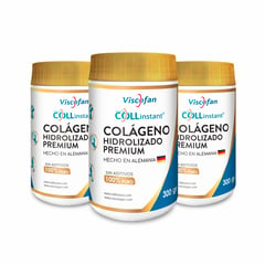 VISCOFAN COLLINSTANT - Colágeno Hidrolizado Alemán Ultra Premium Viscofan 300gr x 03 Unidades