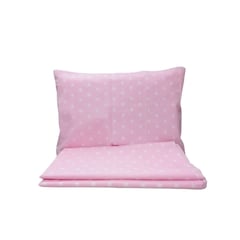 MEDANO - Pack Bajera - Almohada - Funda Médano Cuna Pink Star