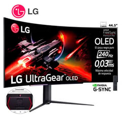 LG - Monitor OLED 45” Gaming UltraGear 240 Hz 45GR95QE-B 003 ms HDR10