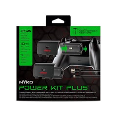 NYKO - Power Kit Plus Paquete de 2 Baterías y Cable Carga Micro USB Xbox