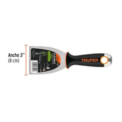 TRUPER - Espátula flexible 3 acero inox mango Comfort Grip Expert