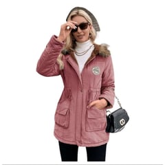 GENERICO - CASACA LARGA PARKA ARMY L ROSADO