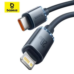 BASEUS - USB C a Lightning para iPhone - Carga Rápida 20W - Gris - 2M