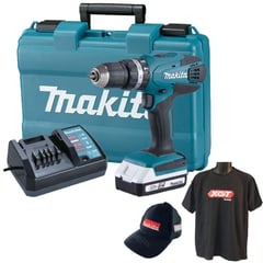 MAKITA - TALADRO PERCUTOR 1/2″ 8V HP457DZ + 1 BAT + CARG Y MALETIN PLASTICO