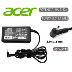 GENERICO - CARGADOR COMPATIBLE ACER 19V 3.42A - 3.0 x 1.1mm 65W