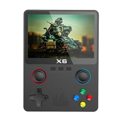 GENERICO - Mini consola de juegos X6 pantalla IPS compatible con 10000 juegos.