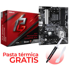 ASROCK - Placa Madre B550 Phantom Gaming 4 Wifi/AC AM4 + Pasta Térmica