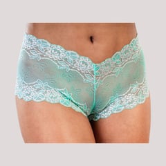 SINTABOO - BOXER CHIC LACE DE ALGODÓN PERUANO Y ENCAJE COLOMBIANO