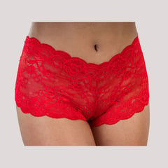 SINTABOO - BOXER CHIC LACE DE ALGODÓN PERUANO Y ENCAJE COLOMBIANO