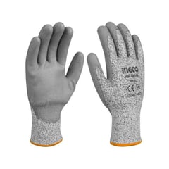 INGCO - GUANTES GRIS RESISTENTE A CORTES HGCG01-XL TALLE XL