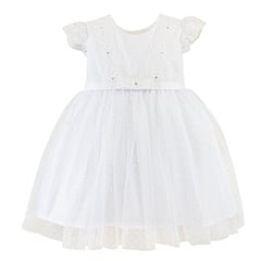 BABY CLUB CHIC - Vestido de Fiesta Blanco Bebé Niña