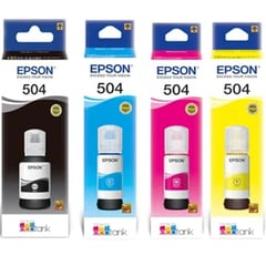 EPSON - Pack 4 Tintas 504 Originales Yellow, Cian, Magenta y Black