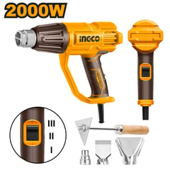 INGCO TOOLS - Pistola de calor 2000W con accesorios Ingco