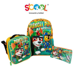 SCOOL - - Set mochila oficio lonchera y cartuchera Paw Patrol