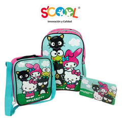 SCOOL - Scool - Set mochila oficio lonchera y cartuchera Hello Kitty