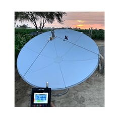 RST - ANTENA PARABOLICA SATELITAL 240CM 6 PETALOS FOCO CENTRAL CON LNBF