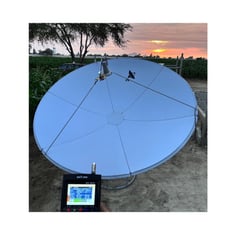 RST - ANTENA PARABOLICA SATELITAL 240CM 6 PETALOS FOCO CENTRAL CON LNBF