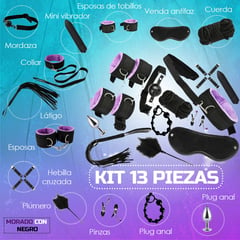 GENERICO - Kit Sado Bondage Bdsm Para Parejas - 13 Piezas Sexuales