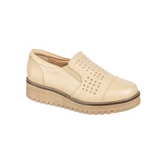 ZAYMA - Mocasines Vestir OXF-13 Crema