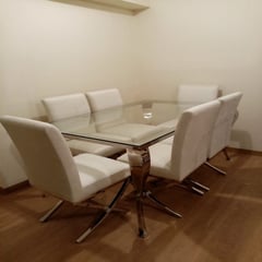 DMUEBLES - DM Juego de Comedor Sylva 6 Sillas Acero