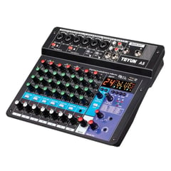 GENERICO - Mezcladora Mixer Audio 8 Canales Bluetooth Mp3 Teyun A8