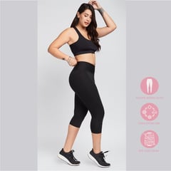 SOLO LEGGINGS - Leggins Deportiva -Capri -Negro