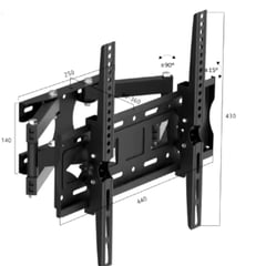 GENERICO - Rack Soporte Doble Brazo Para TV de 26 a 65