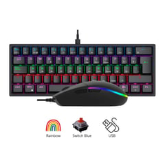 VIFROZT - Combo Teclado Berserker Mouse viking Negro